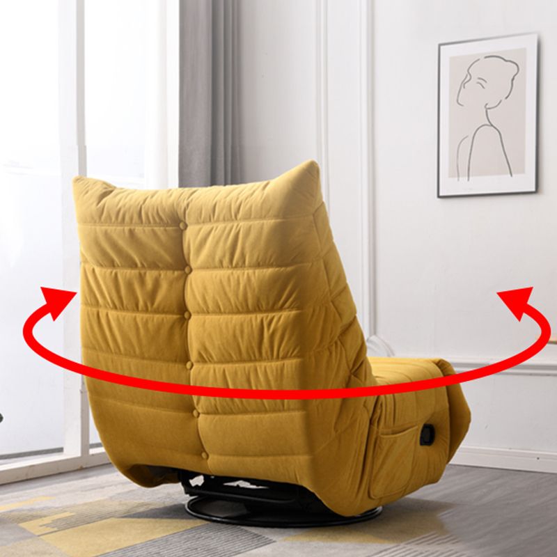 34.6"Wide Swivel Slipper Chair, Tight Back Armless Single Chair for Bedroom