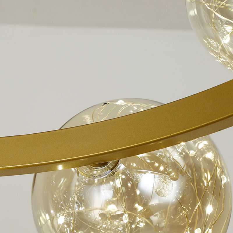 Modern Dining Room Lighting Globe-Shaped Pendant Lights Glass Pendant Chandelier