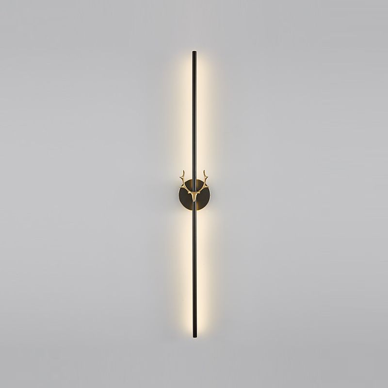 Contemporary LED Wall Sconce Thin-Line Sconce Lighting with Brass for Bedroom