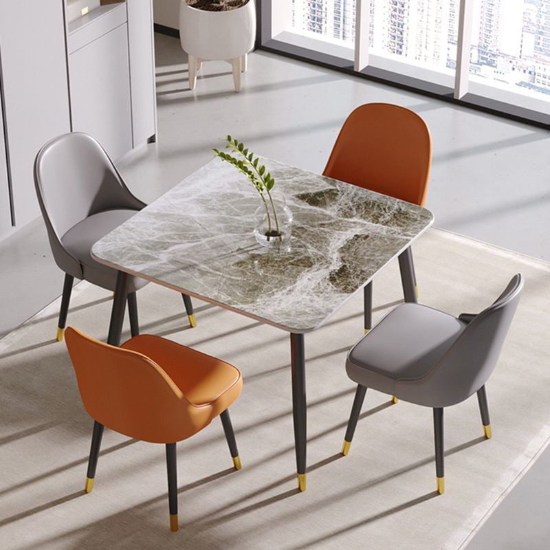 Modern 1/5 Pieces Dining Set Round Stone Dining Table for Living Room