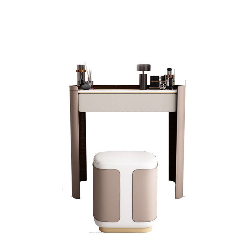 Contemporary 30.7" Height Slate Top Table Makeup Vanity with Drawers