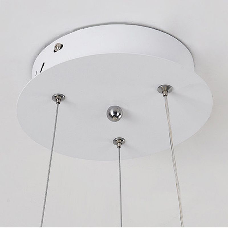 Linear Shape Chandelier Lamp Modern 1 Light LED Hanging Light for Bedroom