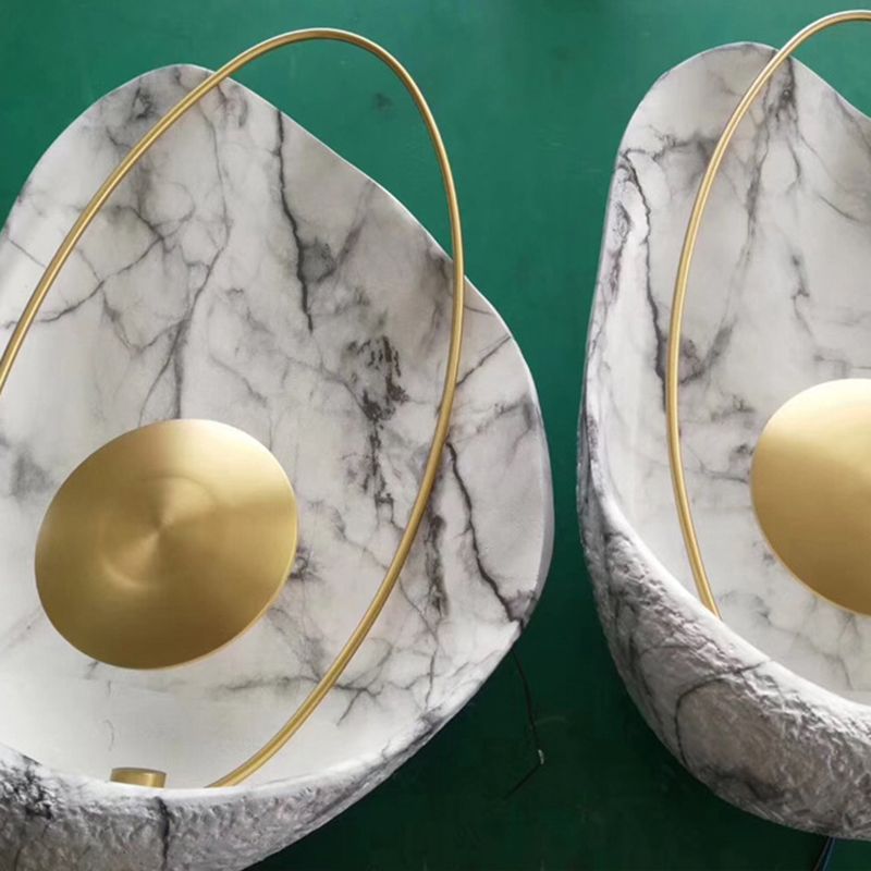 Stone Geometric Wall Sconce Lighting Modern Style 1 Light Wall Lamps