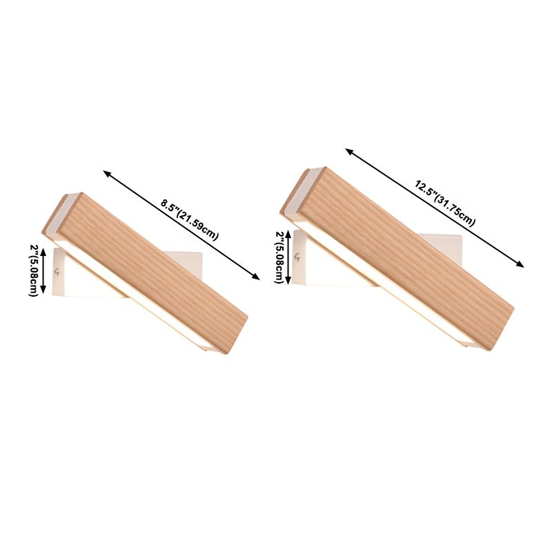 Luminaire en bois en bois à 1 lumière réglable