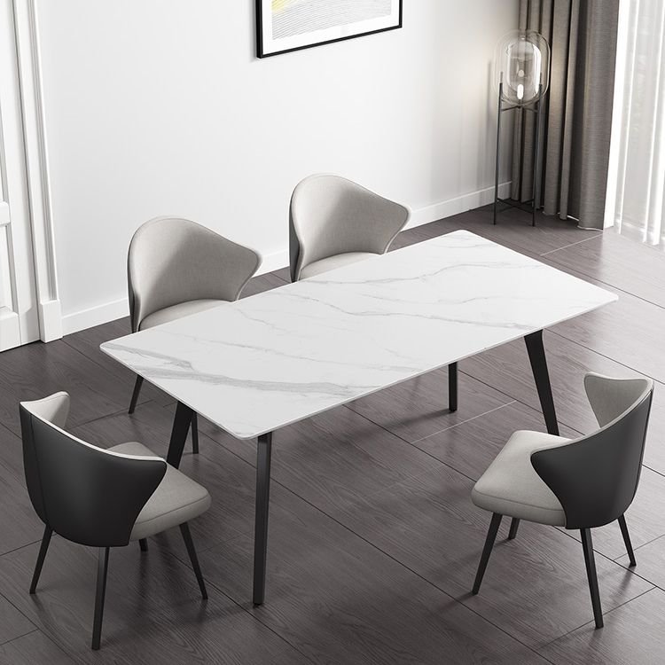 Forma rectangular mesa de estilo industrial mesa de piedra sinterizada para uso doméstico