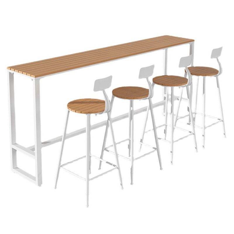 Rectangle Bar Table Trestle Base Dining Table for Coffee Room