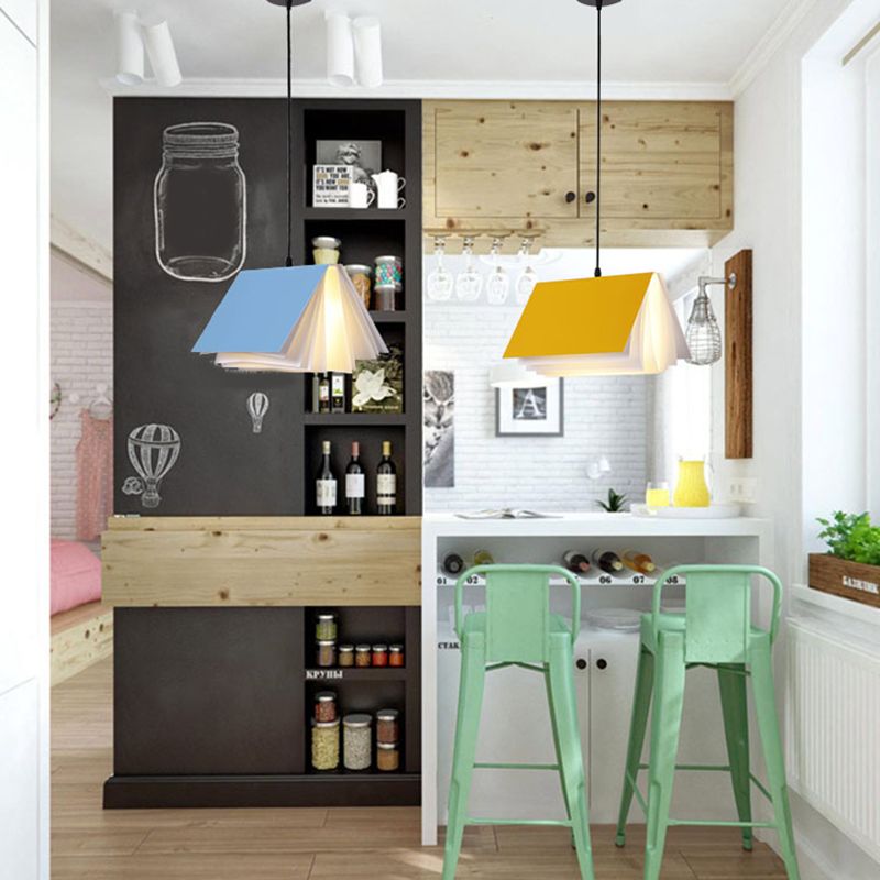 Libro moderno di semplicità a sospensione Lampada a sospensione in metallo a sospensione per il ristorante