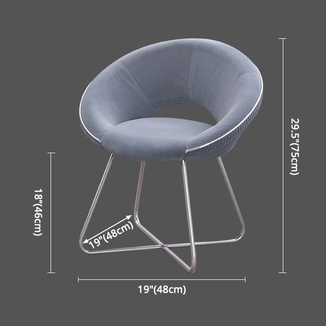 Minimalist Metal Kitchen Dining Side Chair Opening Back Dining Side Chair