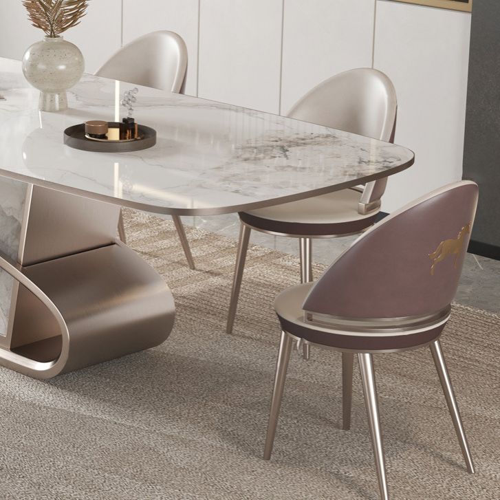 Designer Style 1/4/5/6/7/9 Pieces Dining Table Set Rectangle Sintered Stone Top Table Set