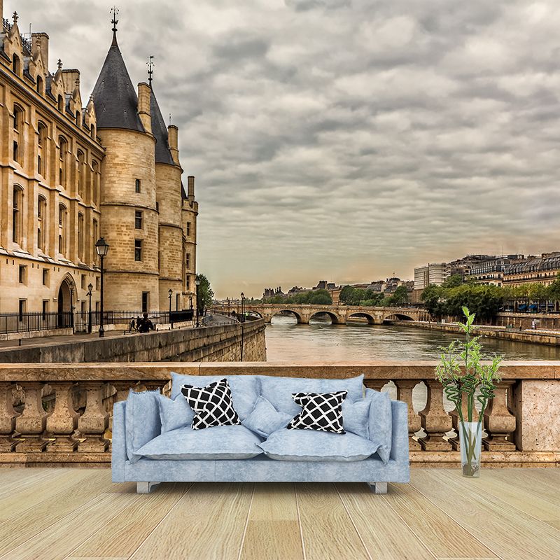 Modern Architecture Mural Decal Custom Made,Waterproofing Wall Decor for Home