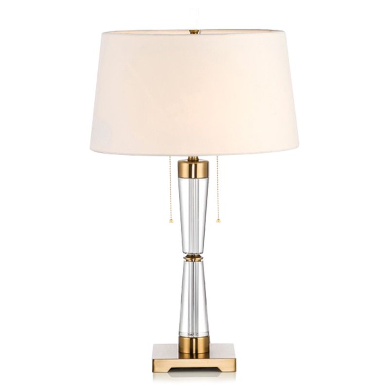 Éclairage de table de chevet de chevet simple à tambour conique moderne