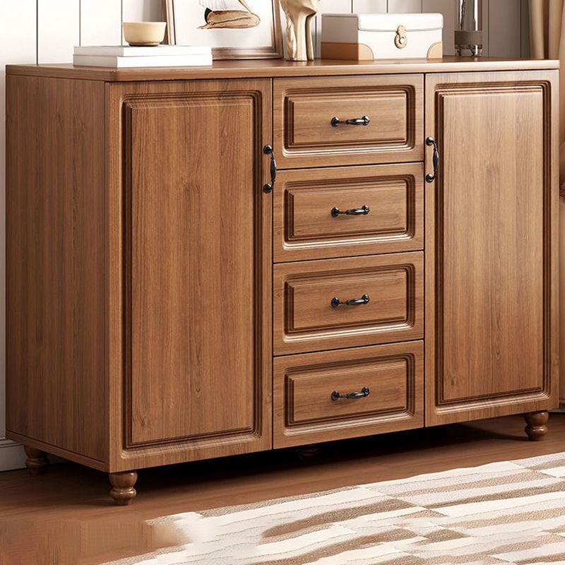 Wood  Accent Chest with Chest Bun Feet and Bar Pulls,14.96 " W