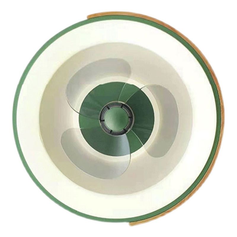 Farbblock-Spülen-Deckenlüfter Nordic Metall Schlafzimmer LED SEMI Flush Leuchte