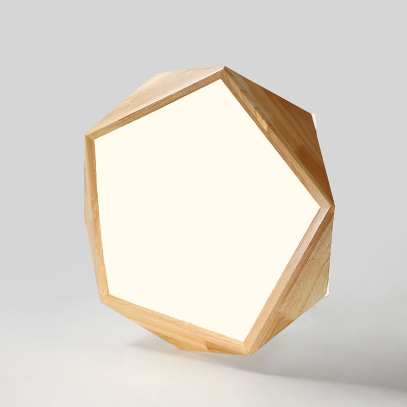 Wooden Flush Mount Ceiling Lighting Fixture Modern LED Ceiling Light for Bedroom