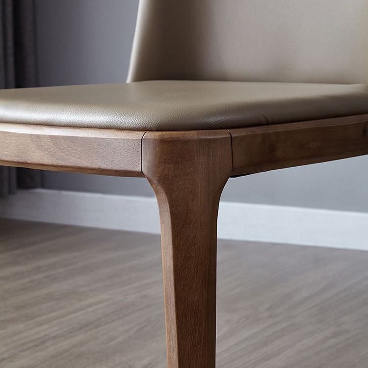 Industrial Indoor-Outdoor Dining Chair Parsons Chair with Upholstered