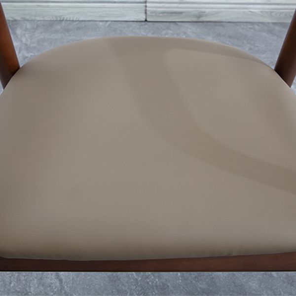 Contemporary Style Open Back Solid Wood Home Dining Arm Chair