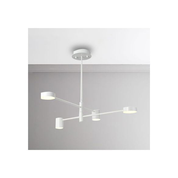 Lumo il lampadario asimmetrico multilivello in metallo semplice in stile semplice 2/4/6/8 teste in bianco/nero la luce a sospensione in bianco/bianco in calda/bianca/terza marcia