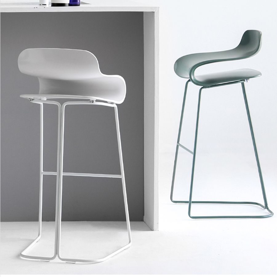Nordic Style Metal Bar-stool Plastic Counter Bar Stool for Kitchen