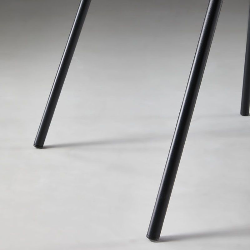 Silla con respaldo sólido sin brazos de diseño industrial para cocina, silla lateral de comedor de cuero