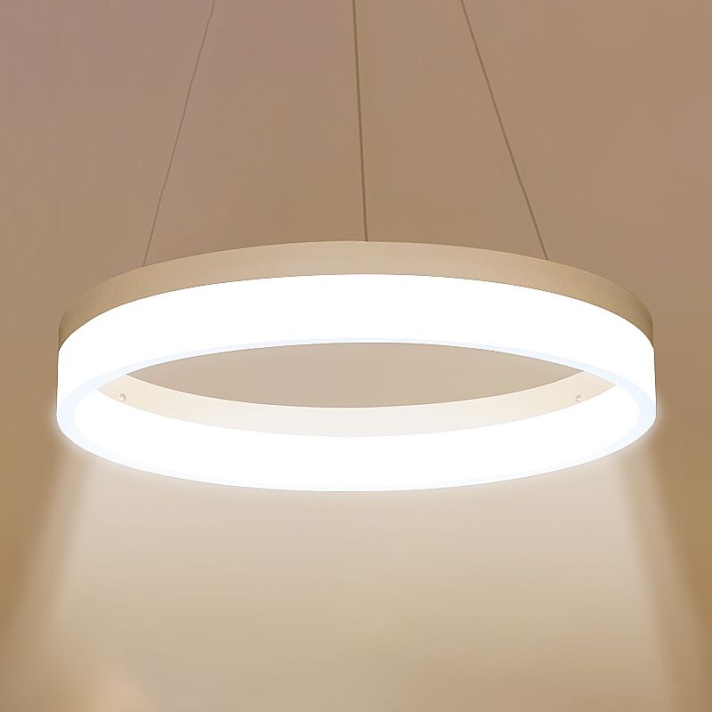 Single Tier Pendant Light Fixture Modern Circular Chandelier Lighting
