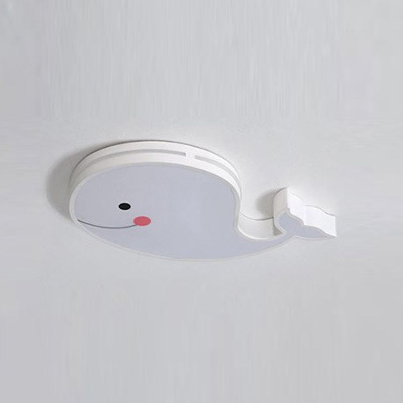 Cartoon Animal Flush Ceiling Light Children's Bedroom LED Flush Mount Light Fixture