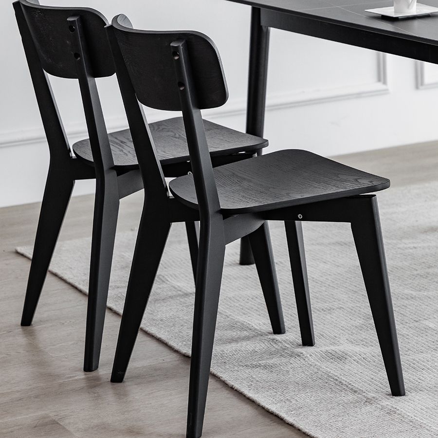 Contemporary Style Side Chair Wood Open Back Dining Room Chair for Dining Room