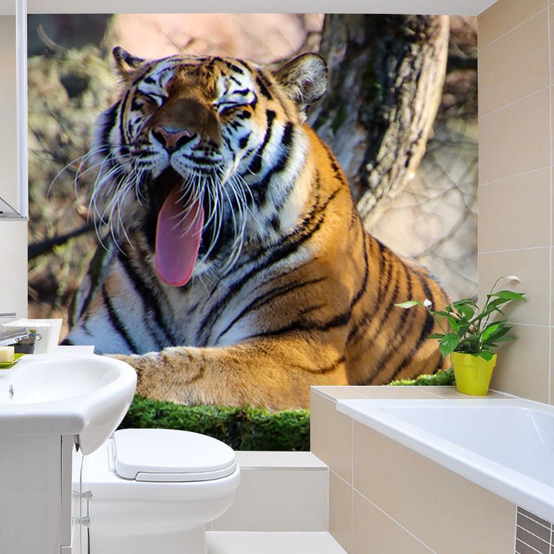 Tiger Mural Wallpaper Living Room Decoration, Personalized Size Available