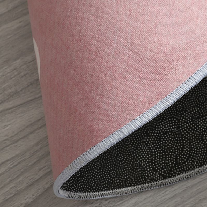 Round Light Color Abstract Lines Print Rug Polyester Modern Anti-Slip Backing Indoor Rug for Living Room