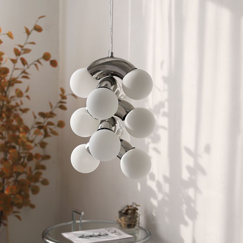 Multi Lights Chandelier Lighting Fixture Modern Chandelier Pendant Light with Glass Shade