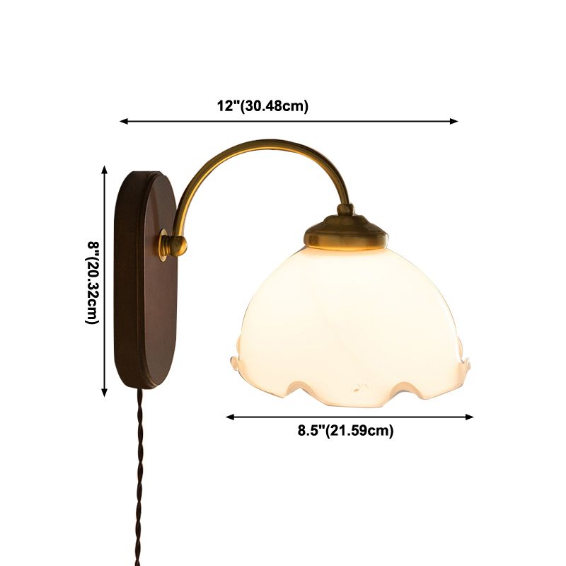 Éclairage mural en verre de forme unique