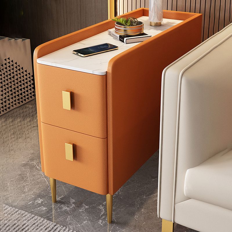 4 Legs Base Design Cocktail Table Slate Desktop Rectangular Coffee Table