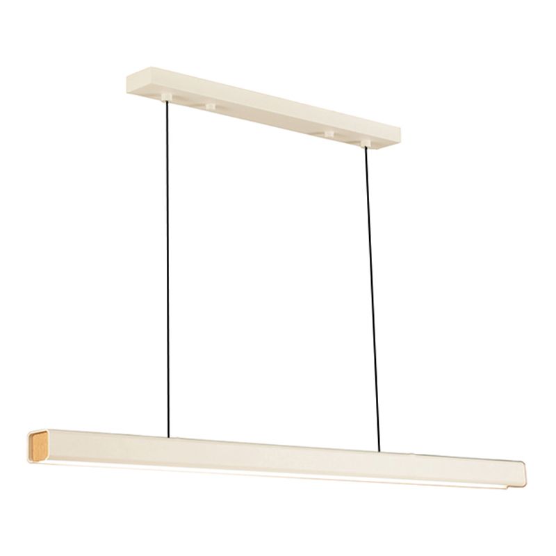 Lámpara de 1 cabeza de lámpara de la isla de metal moderna lámpara colgante de 1 cabeza lineal con sombra acrílica