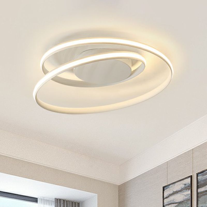Curling Flush Mount Deckenleuchte einfache Aluminium -LED -LED -Leuchte Leuchte für Schlafzimmer