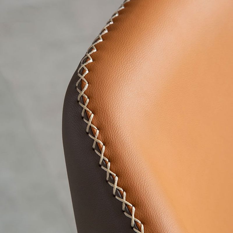 Industrial Wingback Side Chair Faux Leather Armless Dining Chairs