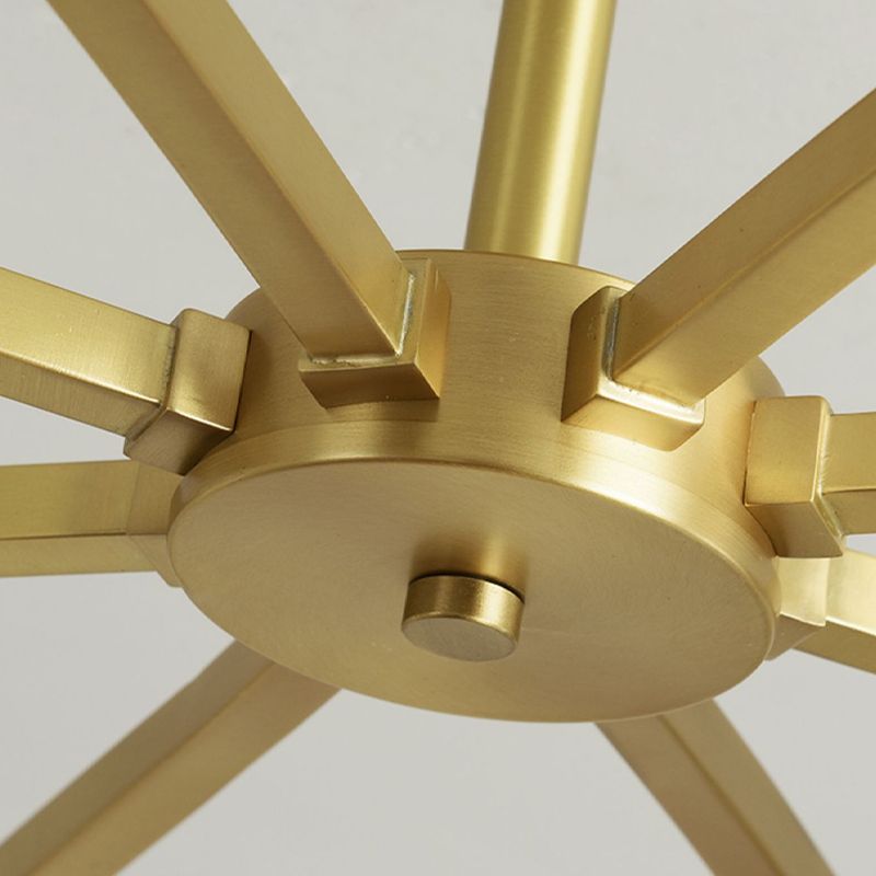 Nordic Messing Deckenleuchte Glasschatten Multi -Licht -Flush -Licht für Wohnzimmer