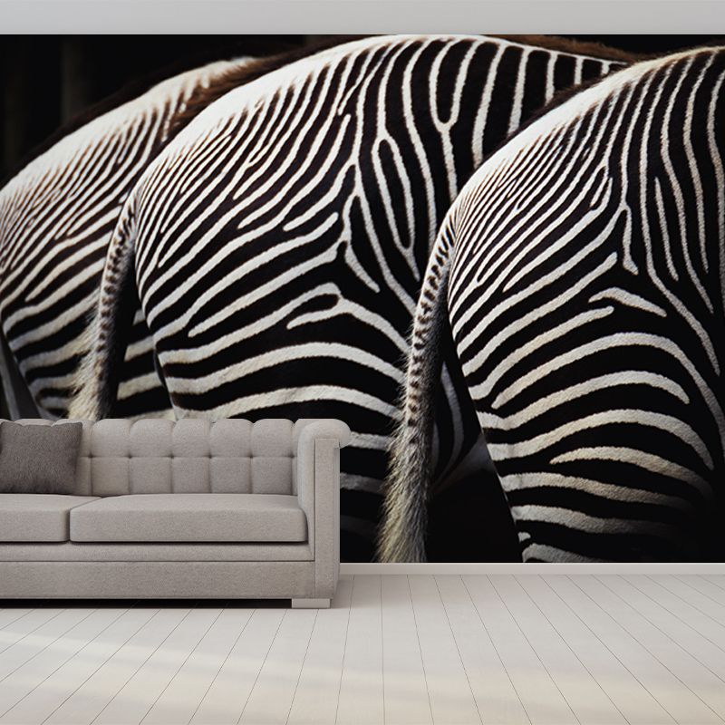 Zebra 3D Wallpaper Wild Animal Mural Horizontal Photography Sitting Room Wall Mural