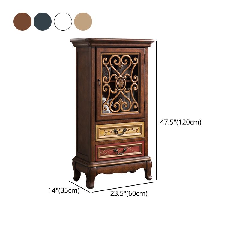 Industrial Accent Cabinet with Drawers and Bracket Legs Side Cabinet