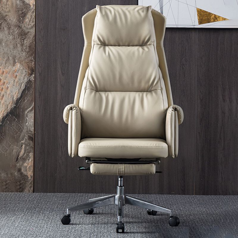 Modern High Back Management Chair Ergonomic Adjustable Executive Leather Chair