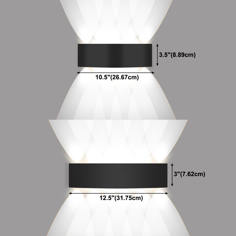 Moderne Aluminium -Wandleuchte geometrische schwarze Multi -Licht -Wandwaschmaschine für draußen