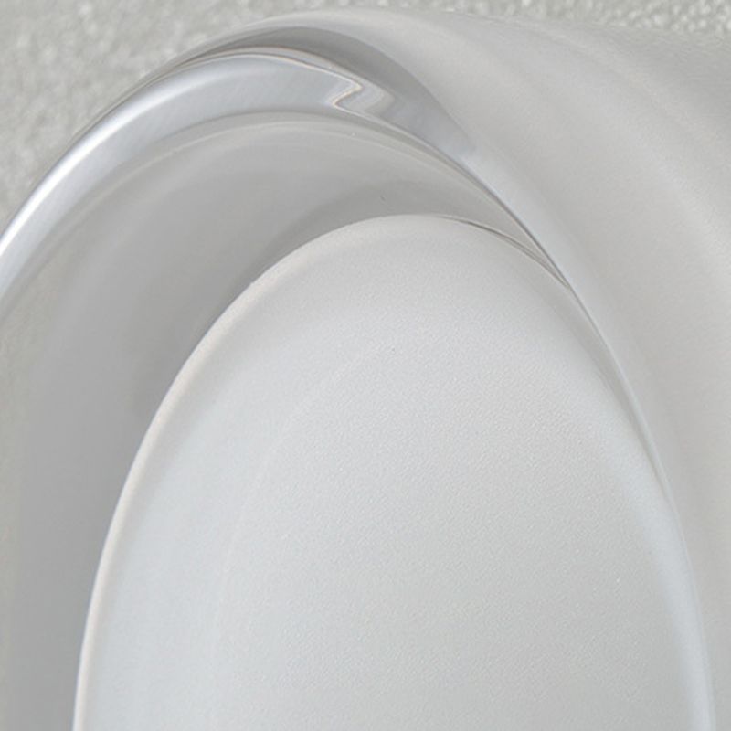 Contemporary Single Silver Wall Mounted Sconce Glass LED Statement Wall Light