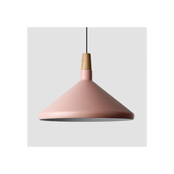 Nordic Coolie Shade Suspension Light Aluminum 7/10.5/15 Inch Wide 1 Head Pendant Light for Office Coffee Shop