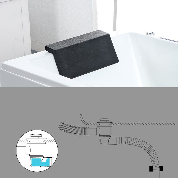 Freestanding Acrylic Bathtub Rectangular Modern Soaking Bath