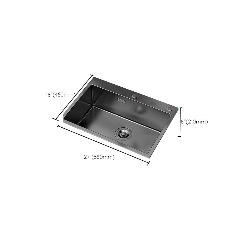 Soundproof Kitchen Sink Overflow Hole Design Kitchen Sink with Drain Assembly