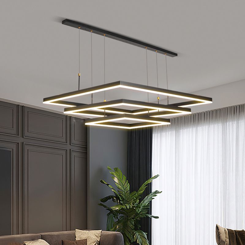 Modern Chandeliers For Foyer Multiple Squares Chandelier Pendant Light