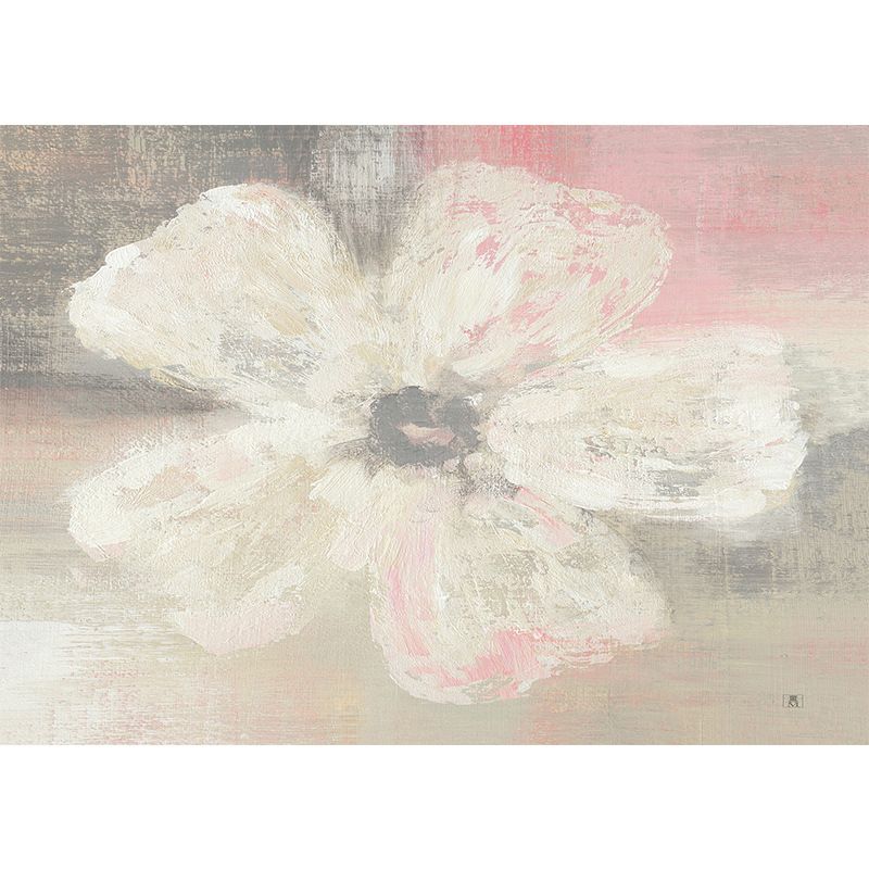 Illustration Blossoming Flower Wall Decor Personalized Size Wall Mural Decal for Girl's Bedroom, Custom-Printed