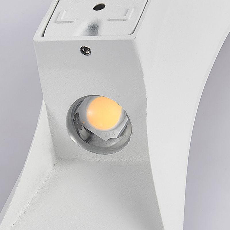 Contemporary Wall Sconce Curve Waterproof Sconce Lighting with Aluminium