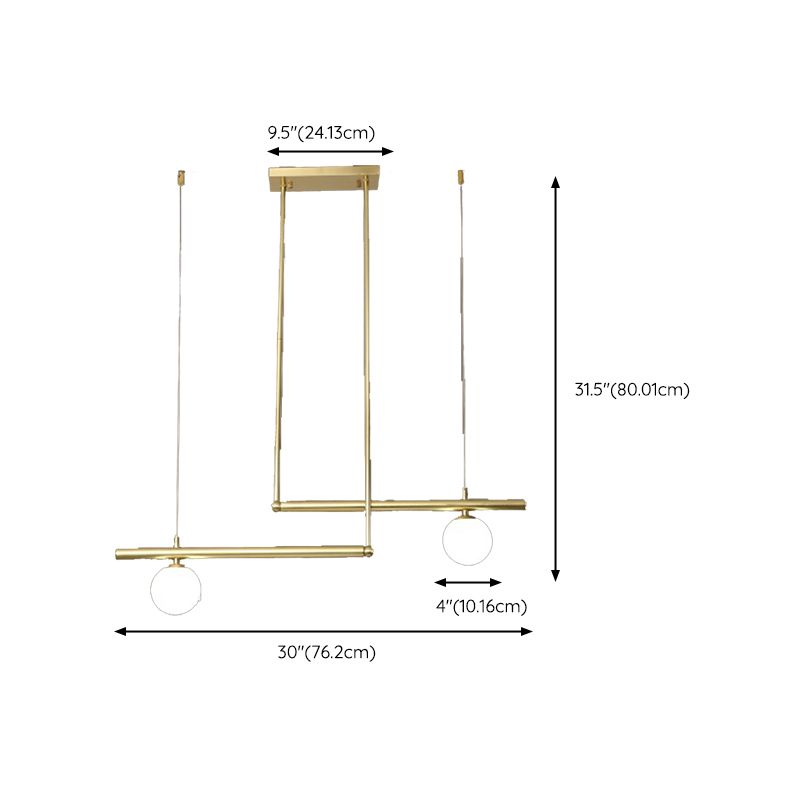 Modern Island Light Glass Hanging Lighting Fixture for Dining Room