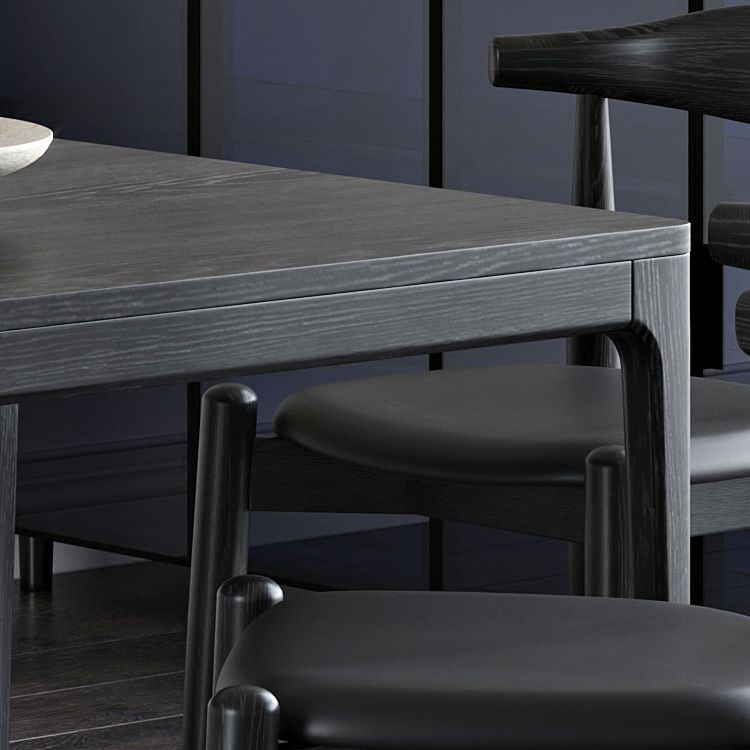 Modern Dining Set 1/4/5/6/7 Pcs Ash Solid Wood Dining Table and Chairs