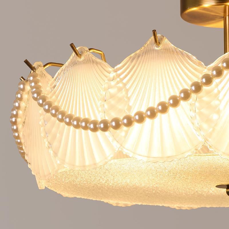 Nordic Glass Ceiling Light Creative Flush Mount Light Fixture for Sitting Room