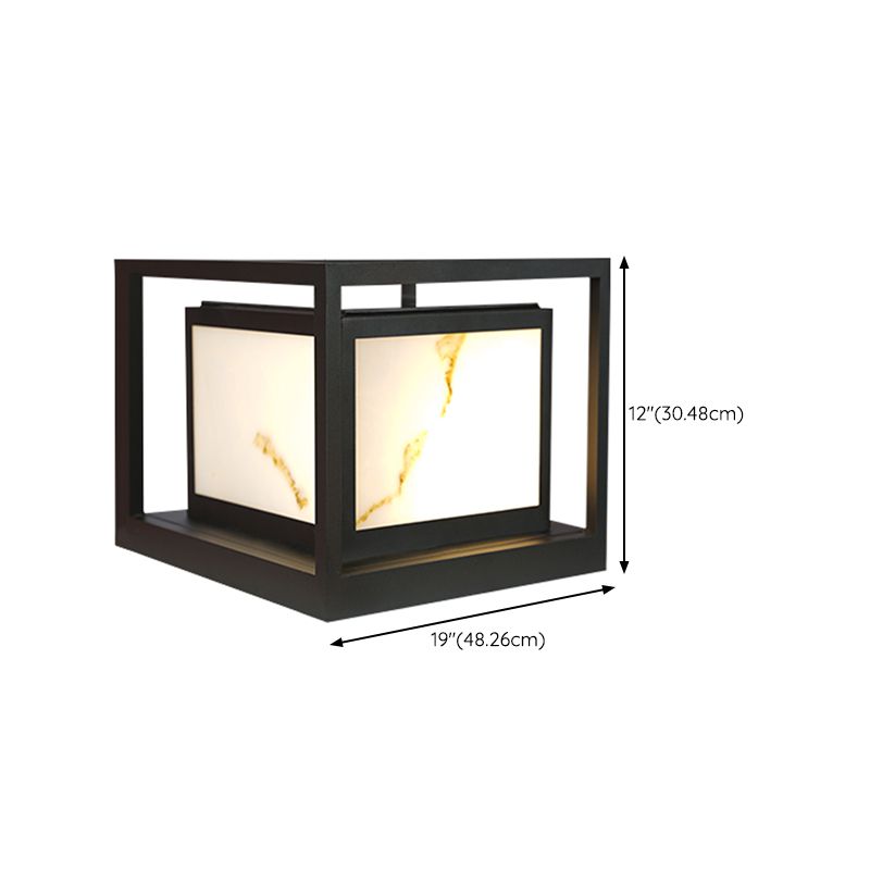 Contemporary LED Pillar Light Minimalist Solar Lighting Fixture for Backyard